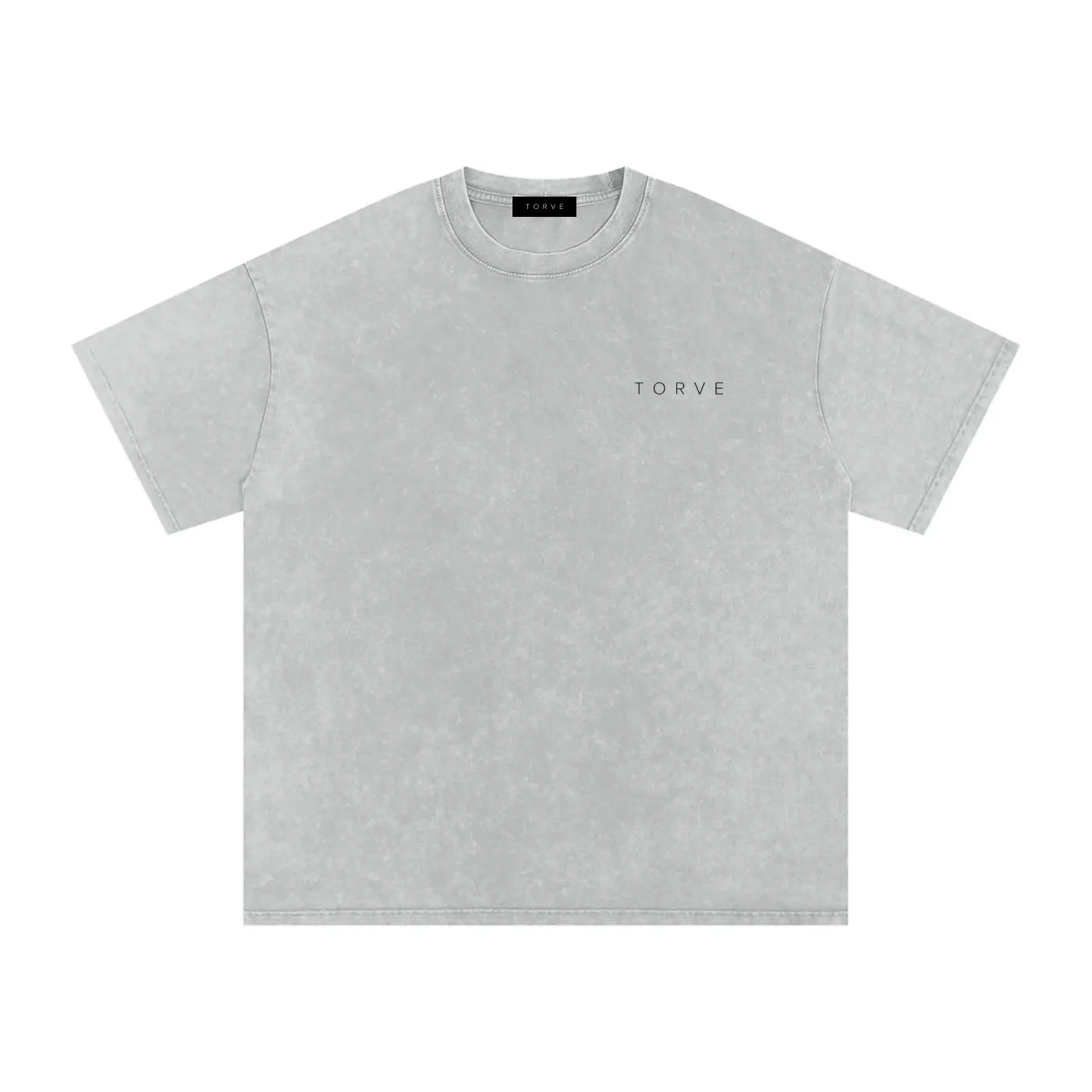Acid Wash Oversized T-Shirt - Light Grey